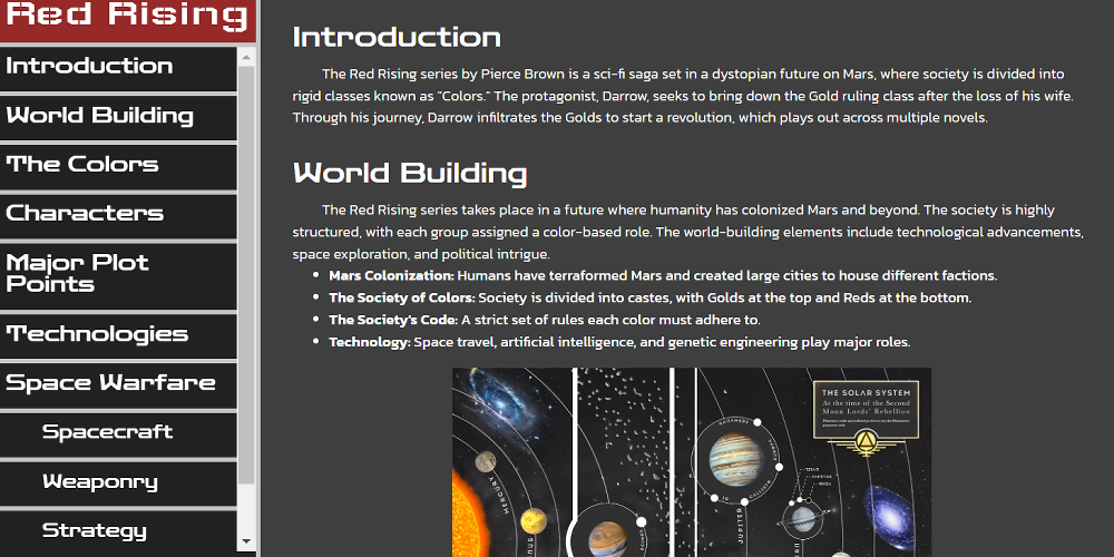 Red Rising Technical Documentation Page
